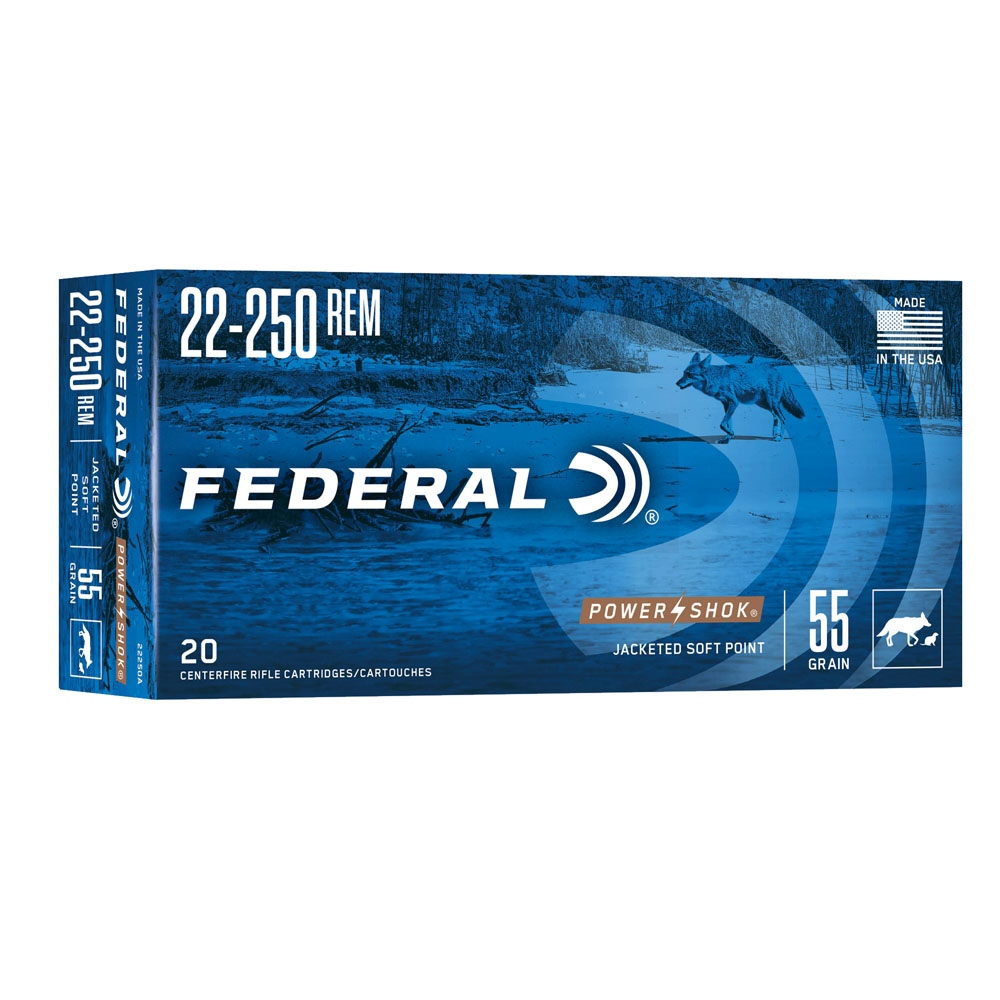 Federal 22-250 Rem PS 55Gr SP Federal 22-250 Rem PS 55Gr SP
