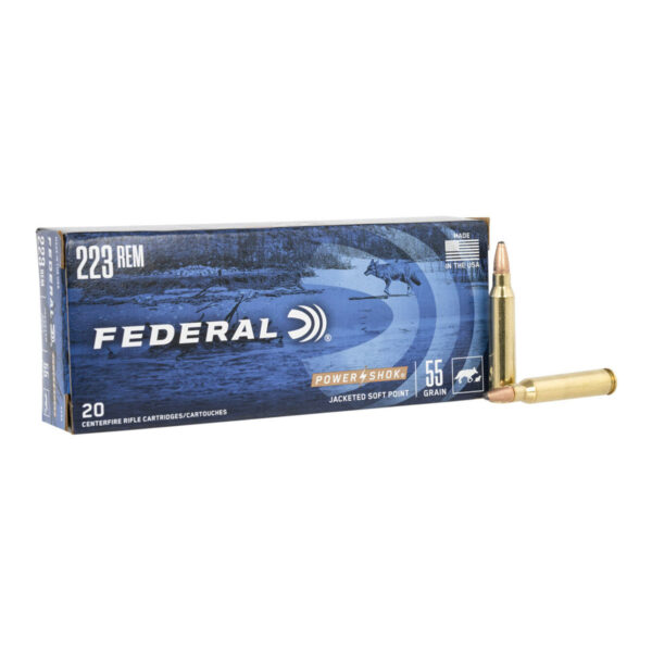 Federal  POWER SHOK 223 Rem JSP 55gr